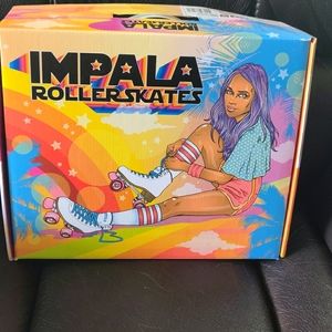 Impala pink and yellow skates